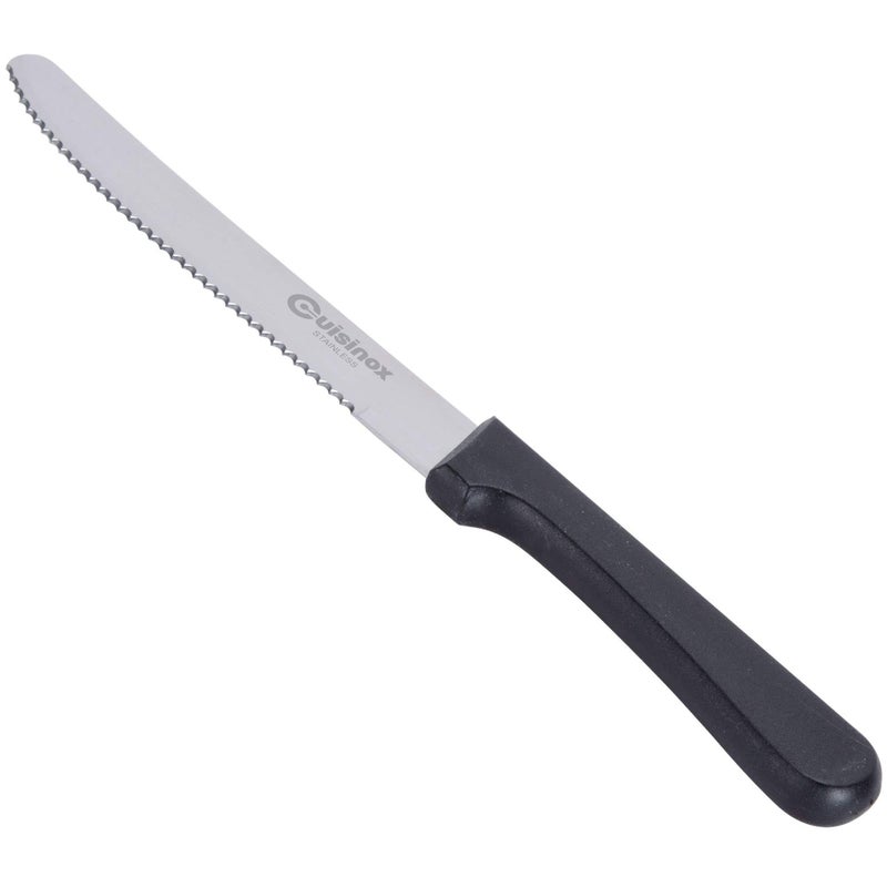 CUISINOX Black Handle Stainless Steel Steak Knives, Set of 12 - Image 3